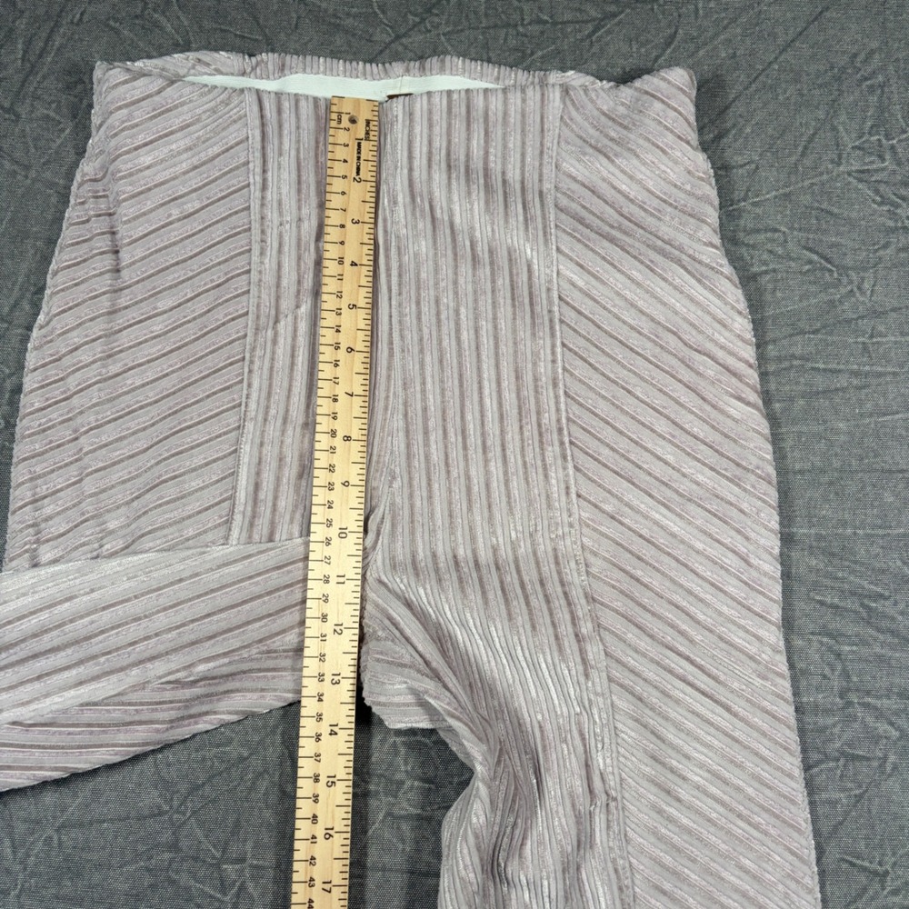 Free People Pants Womens L Lavender Slim And Only Corduroy Flare Ribbed Stretch - Picture 4 of 7